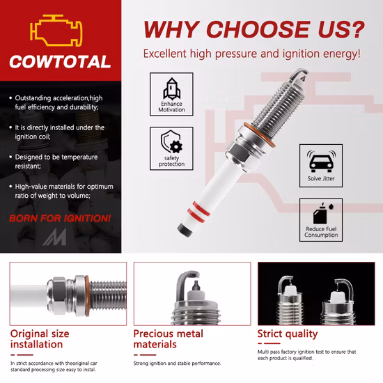 Bougies d'allumage de voiture en Iridium, pièces automobiles de bonne qualité, Zgr6ste2 12120037244, adaptées à BMW E60 E90 E92 E93 135I 335I 535I